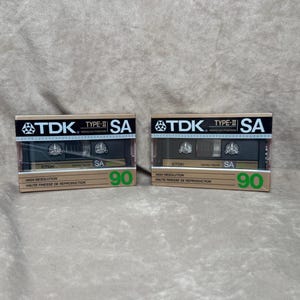 Vintage 1987 New/Sealed (2) TDK Type-II SA90 High Resolution Blank Audio Super Avilyn Cassette Tapes