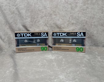 Cassette Audio Vintage TDK SA 90 - Type II Chrome - Fabriquée Au Japon (1982)