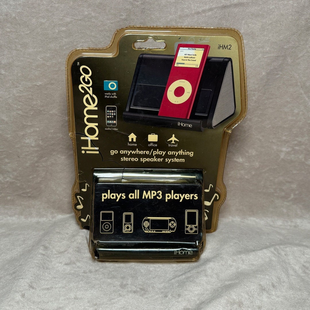 Vintage Early 2000s Ihome2go Ihm2 Portable MP3 Battery Powered Speaker