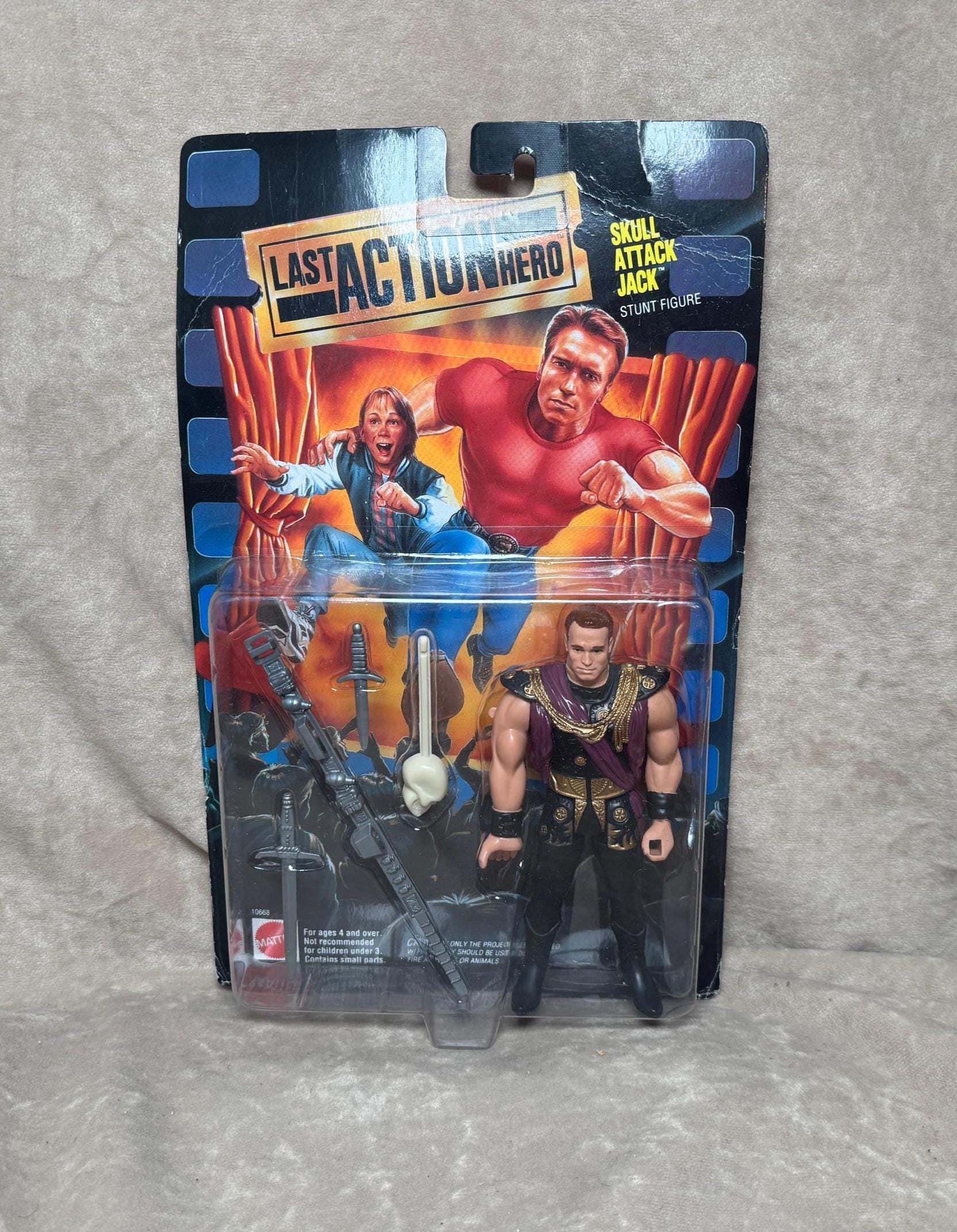Vintage 1993 Mattel Last Action Hero Skull Attack Jack Action