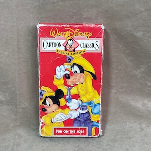 Vintage 1992 Walt Disney Cartoon Classics Fun on the Job VHS Videocassette