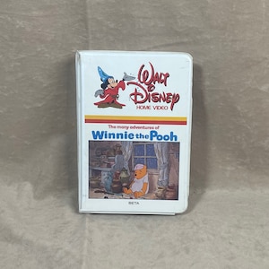 Vintage 1982 Walt Disney Home Video The Many Adventures of Winnie the Pooh BETAMAX Clamshell Videocassette 25BS