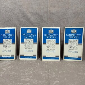 Vintage Collection of (3) 1950s Ordnance Survey Sheet SH55 SH75 SH66 SH65 Scale 1:25,000 National Grid Map