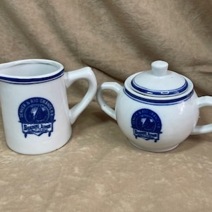 Vintage Denver & Rio Grande R.R. Scenic Line of the World Creamer and Sugar Bowl No Chips/Cracks/Damage