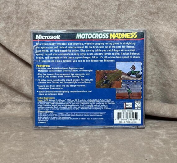 Vintage 2000 Microsoft Motocross Madness CD-ROM PC Computer
