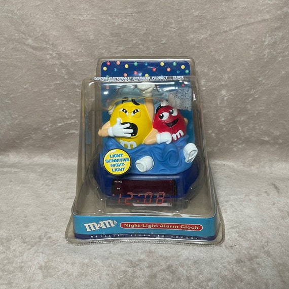 Vintage 2000s M&m's Nightlight/alarm Clock Combo W/ Light