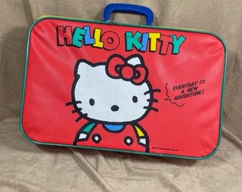 Vintage 1990 Sanrio Hello Kitty Small Multicolor Suitcase