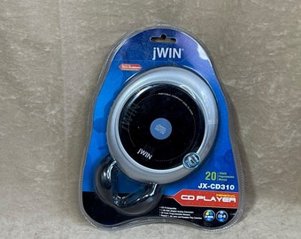 Vintage Early 00s jWin Portabe JX-CD310 Portable CD Player with Headphones *New and Sealed in Package*