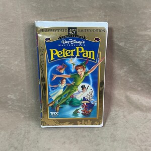 Vintage 1998 Walt Disney VHS 45th Anniversary Peter Pan VHS Videocassette