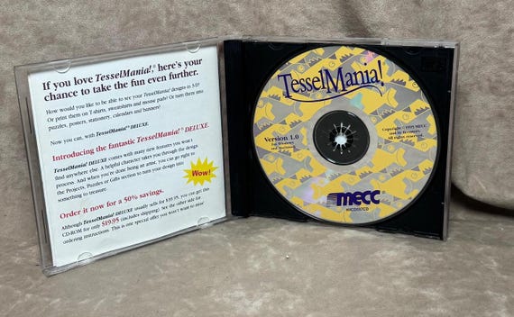 Vintage 1995 Tesselmania! Puzzle Creator PC Windows/mac Computer