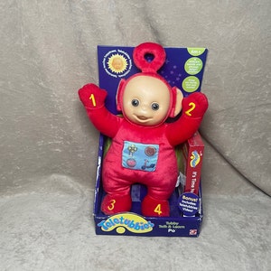 Vintage Early 00s Playalong Toys PBS Teletubbies Tubby Talk and Learn Po Talking Plush with VHS New in Box NIB