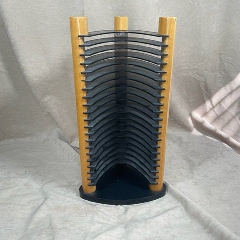 Vintage 1990s Stackable 20 CD Compact Disc Wood/plastic Desktop ...