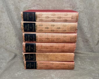 Vintage 1927 Black's Readers Service Company Set of (6) "The Works of" Authors Hardcover Books