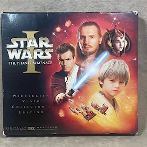 Vintage 1998 Lucasfilm Star Wars Episode I The Phantom Menace Widescreen Video Collectors Edition Complete with Book and Film Strip