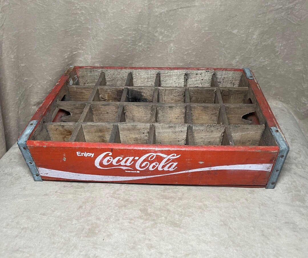 Vintage 1974 Drink Coca Cola Have A Coke Wood Pop Bottle Crate
