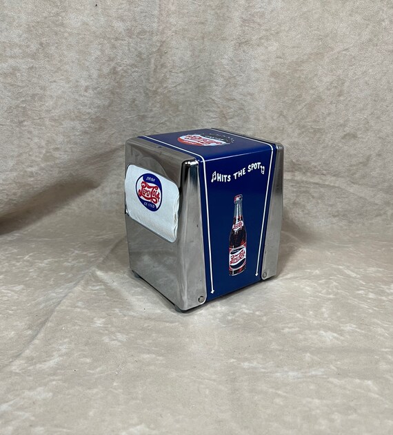 Vintage Pepsi Cola Hits the Spot Napkin Dispenser & Napkins - Etsy