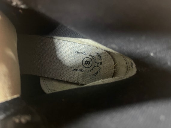 Patins à Roulettes Vintage Chicago Hyde En Cuir Noir - Taille 11,5 Femme, Roues En Bois