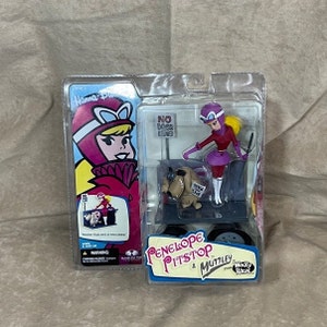 Vintage Early 2000s McFarlane Toys Wacky Races Penelope Pitstop & Mutley Action Figure New in Box NIB