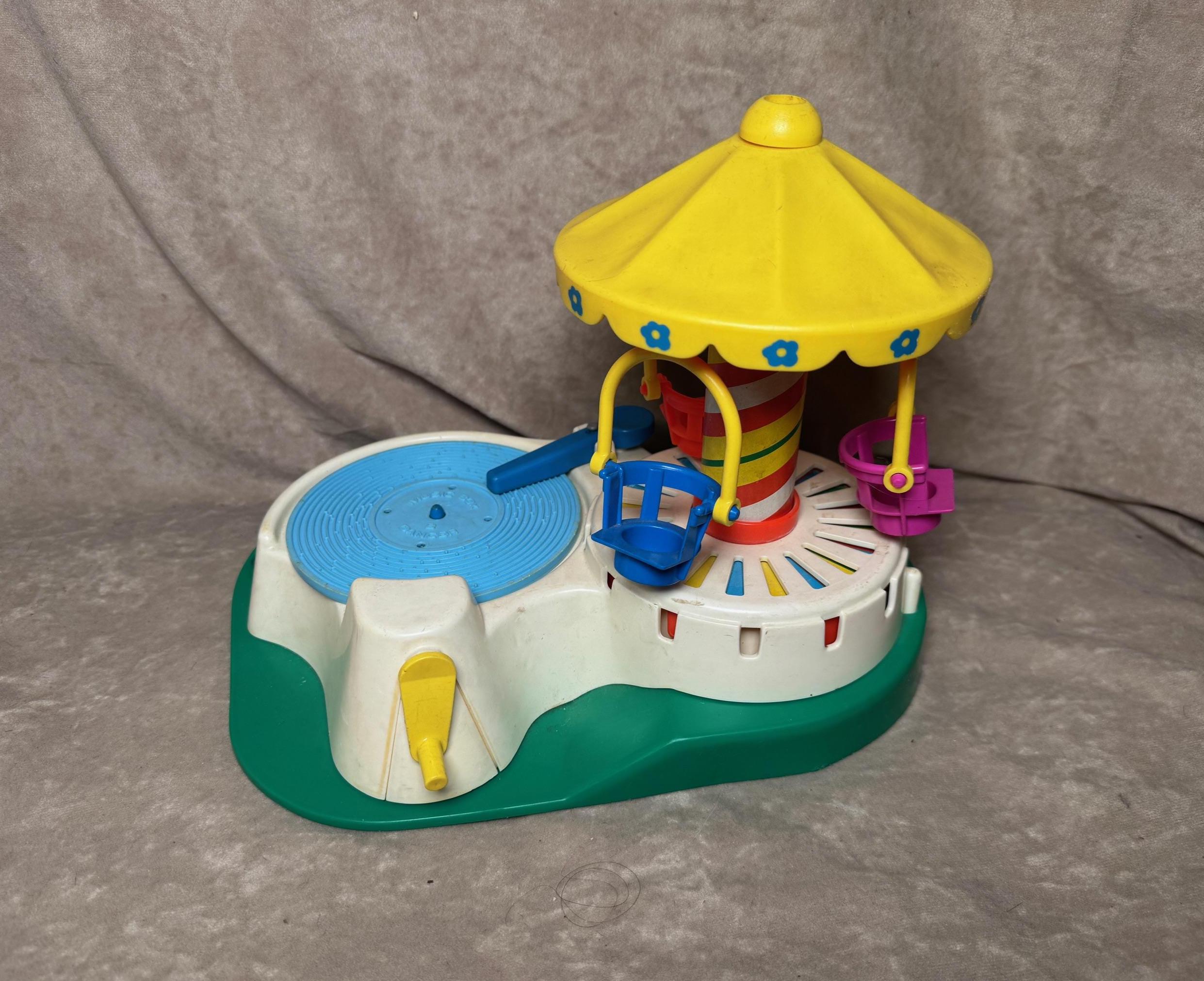 Vintage 1970s Fisher-price Change-a-tune Carousel Toy Music Box