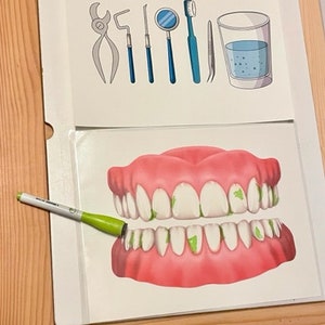 Tooth brushing Dentist Learning Printable // Dental  Unit Study // Toddler Learning Activity