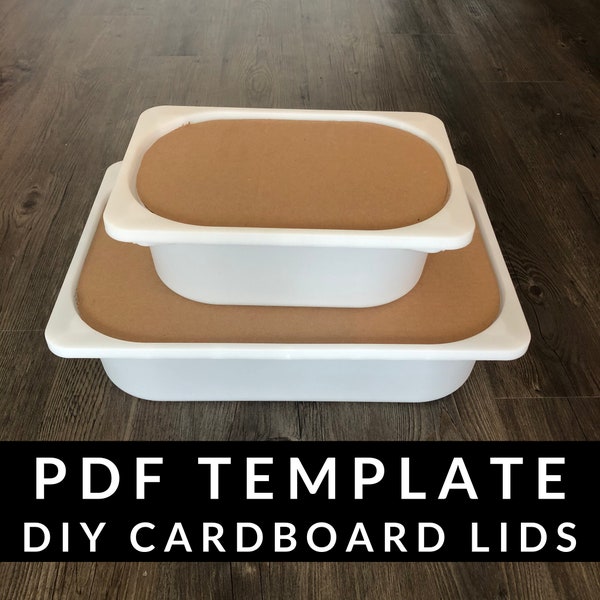 Modèle de couvercle PDF DIY pour bacs IKEA Trofast - Table sensorielle Flisat - Modèle de bac grand et petit Lettre & A4 comprend également svg et png