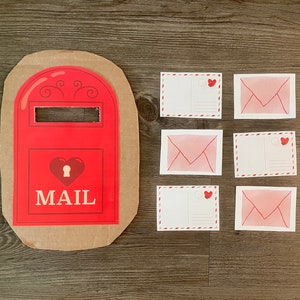 Valentine Mail Drop printable PDF toddler activity set // Valentine's Day