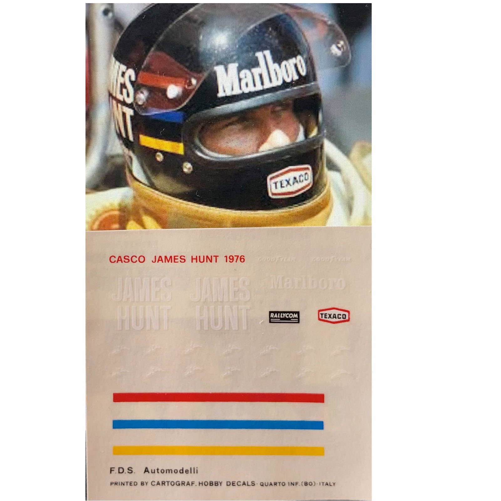 Decals 1.12 Casco Helmet James Hunt 1977 FDS Automodelli Decal | Etsy  Denmark