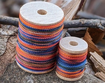 Hilo Autumn Days de nailon jaspeado teñido a mano