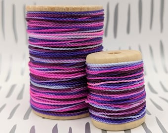 Neon Night Variegated Nylon Crochet Thread Hand-Dyed