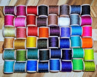 Hilo de nailon para crochet de color sólido teñido a mano