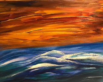 In der Stille - 16 x 20 Acryl auf Leinwand