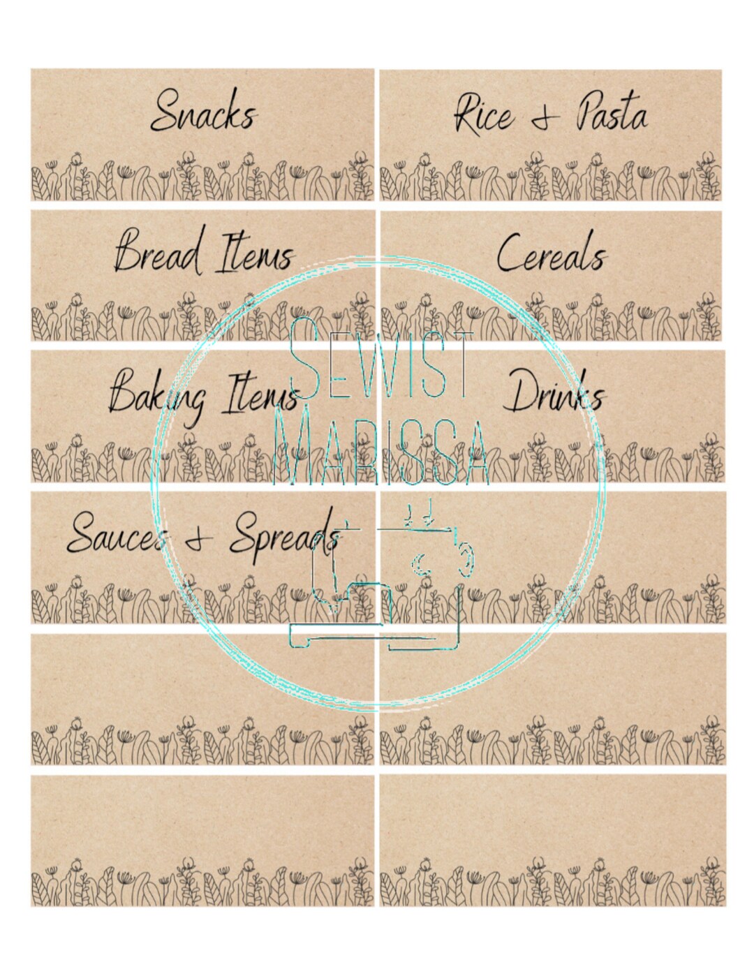 Editable Labels Cute Printable Labels Home Decor - Etsy