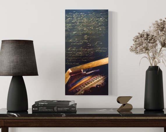 The Damper and the String | Oil & Pen on Wood Panel