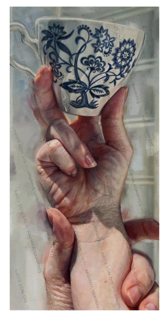 Blue Nordic Teacup Fine Art Print