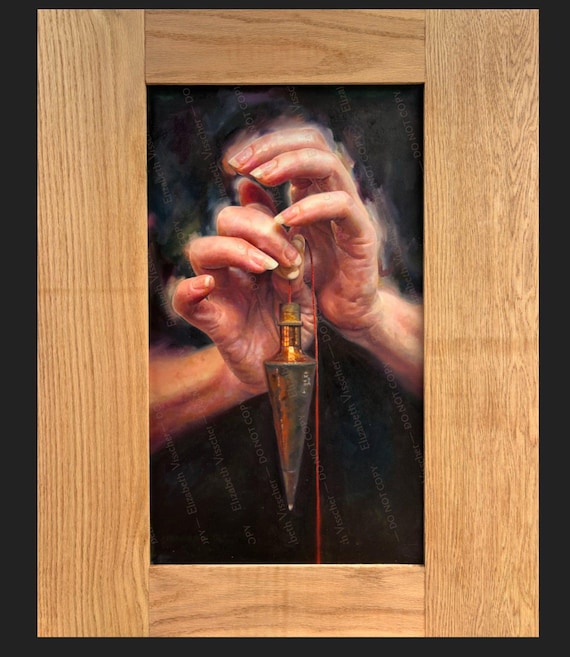True to Plumb | Contemporary Figurative Oil Painting on Wood Panel