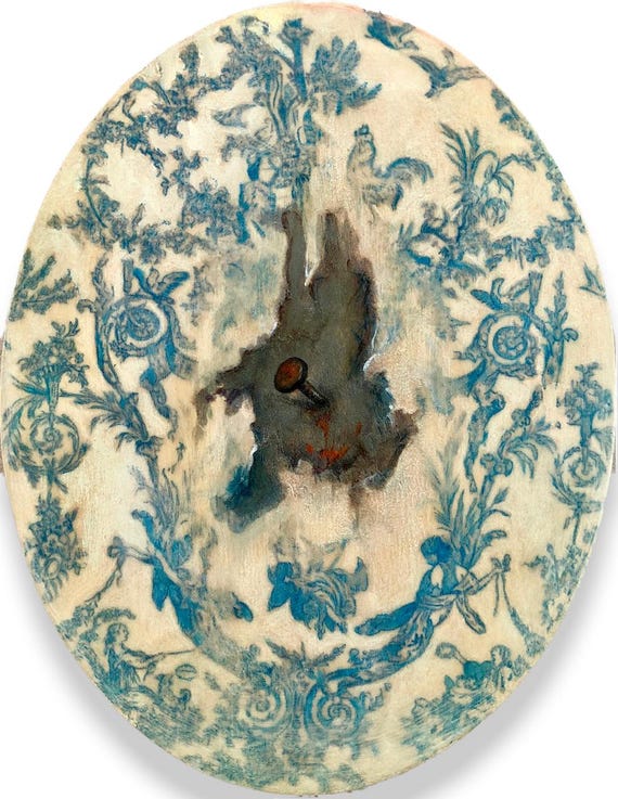 The Fall of Toile | Colored Pencil and Oil on Wood Panel