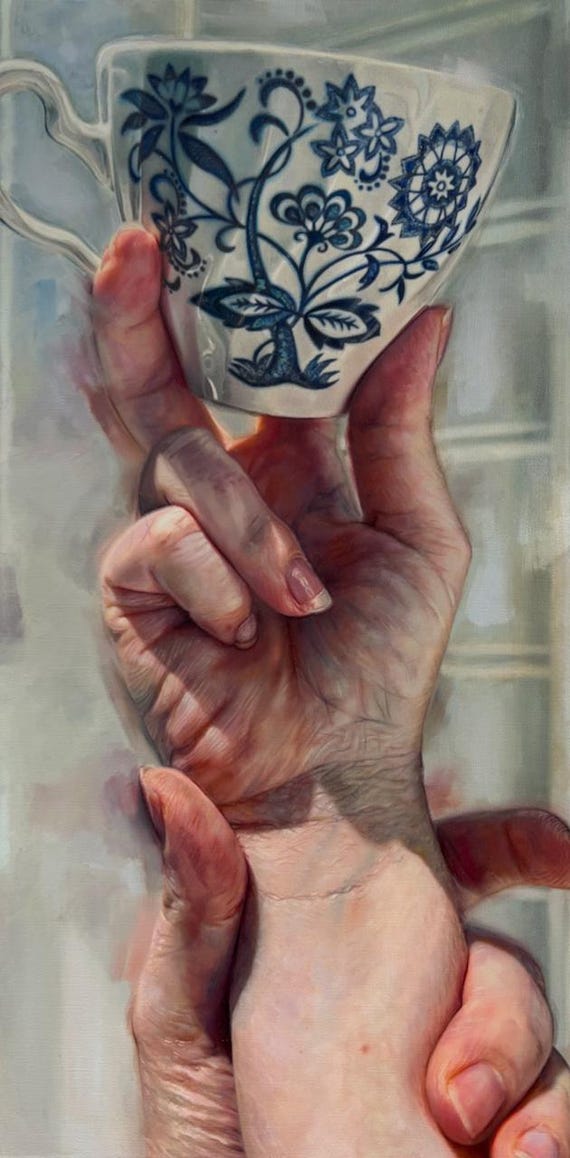 Blue Nordic Teacup Fine Art Print