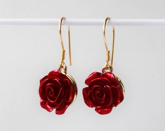Rose Earrings | flower earrings | VintageEarrings