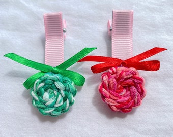 Handmade clips | Crochet Candy Hairclip set