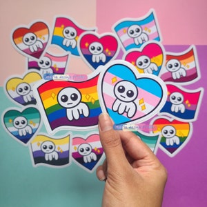 Yippee Pride-stickers | Stickers voor de maand van de Pride | Autisme wezen stickers | Laptopstickers | Kawaiistickers | Meme | Niet-binaire sticker