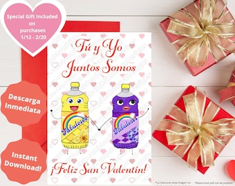 Tarjeta de San Valentin, Downloadable Funny Latino Valentine Greeting Card, Fabuloso, Tarjeta de amor, Carta de Amor, Spanish Valentine Card