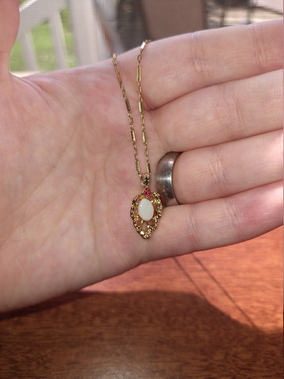 Vintage 12K Gold Necklace With Charm - image 3