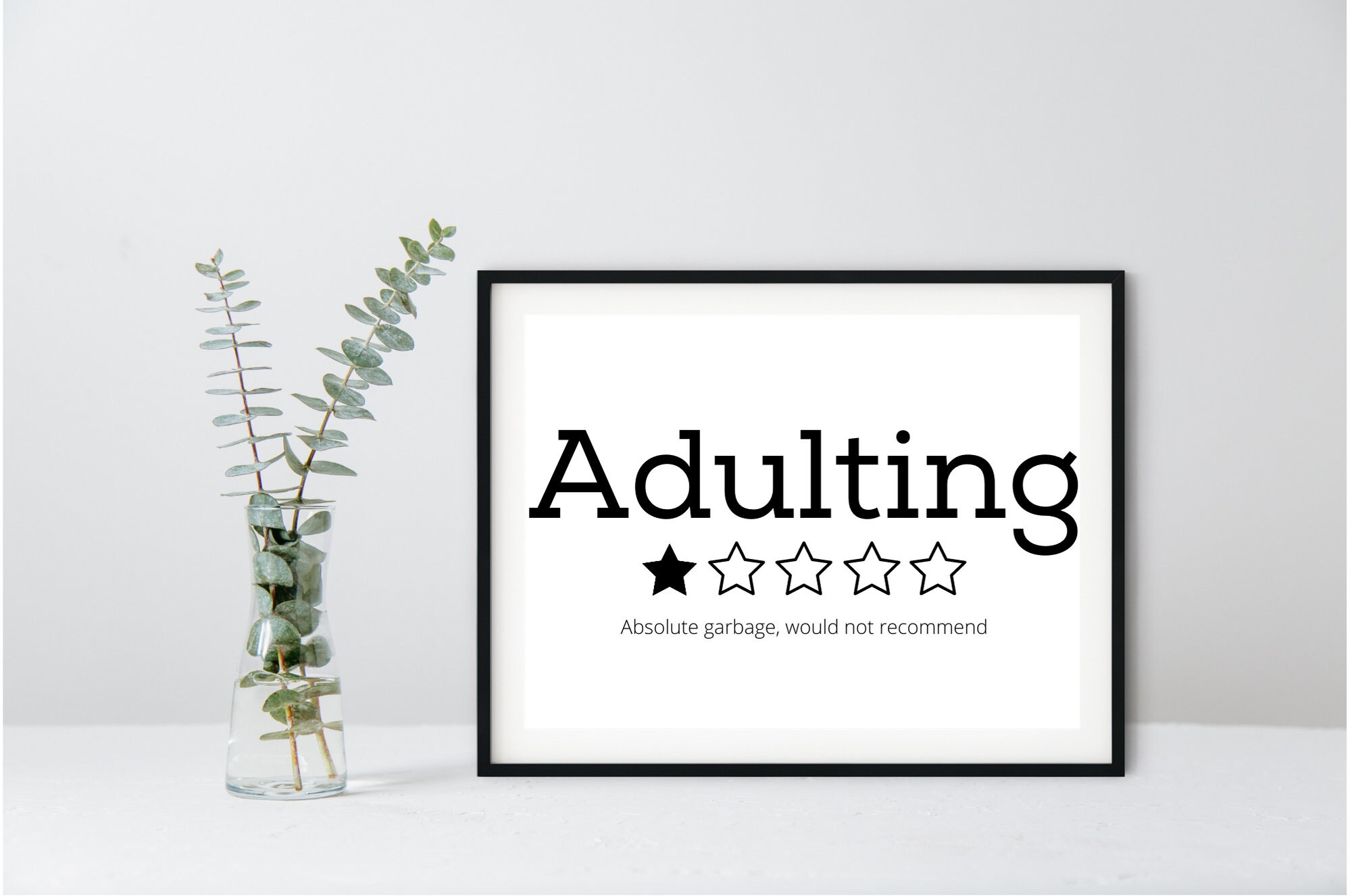 Adulting Printable Poster Funny Wall Art Printable PDF | Etsy