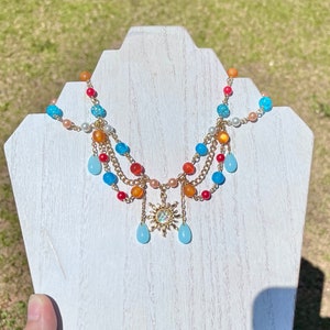 Ponyo necklace inspired, studio ghibli, chain necklace, ponyo