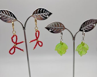 CLEARANCE! Totoro earrings, Kikis delivery service earrings, beaded necklace, studio ghibli, jewelry