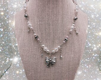 Lintketting, linthangerketting, flirt, sieraden, kawaiicore, zachte pastel, y2k, pinkcore
