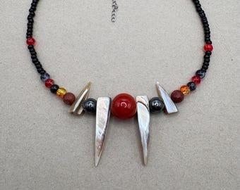 Varang inspired necklace, fire and ash, avatar