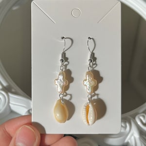 Baroque shell earrings, sterling silver earrings, seashell, baroque pearl, drop earrings, beach vibes, ocean inspired, dainty