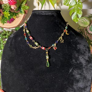 Howls necklace inspired, howls moving castle, beaded necklace, studio ghibli, jewelry