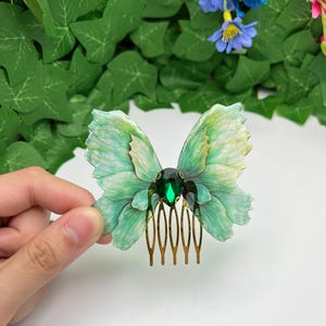 Fairy wing hair comb, bridal hair piece, fairy kei, cottagecore, butterfly, fairy hair piece